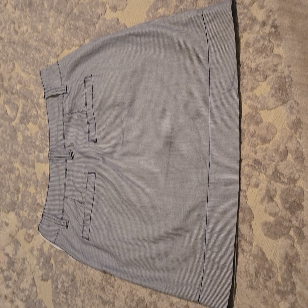 🌞☀️🌞H&M Blue and White Stripped 90s Button Mini Skirt size 4 - Picture 3 of 8